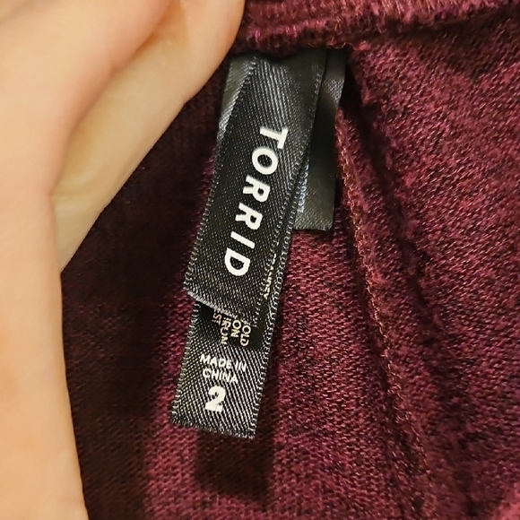 Torrid Rich Plum Leggings - Picture 9 of 9